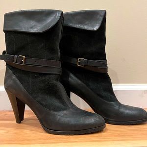 Derek Lam Mary Jane T-Strap Leather & Suede Boots